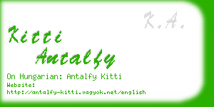 kitti antalfy business card